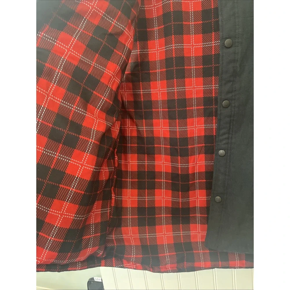 Simply‎ Southern Vest Mens XL Black Red Plaid Sleeveless Preppy Outdoors Casual